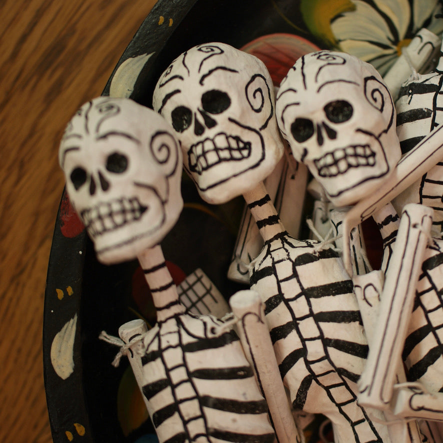 Dangling Day of the Dead Skeletons, 12" Day of the Dead Zinnia Folk Arts