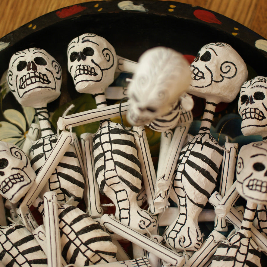 Dangling Day of the Dead Skeletons, 12" Day of the Dead Zinnia Folk Arts