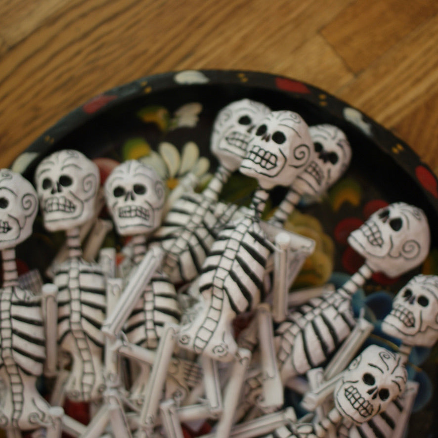 Dangling Day of the Dead Skeletons, 12" Day of the Dead Zinnia Folk Arts