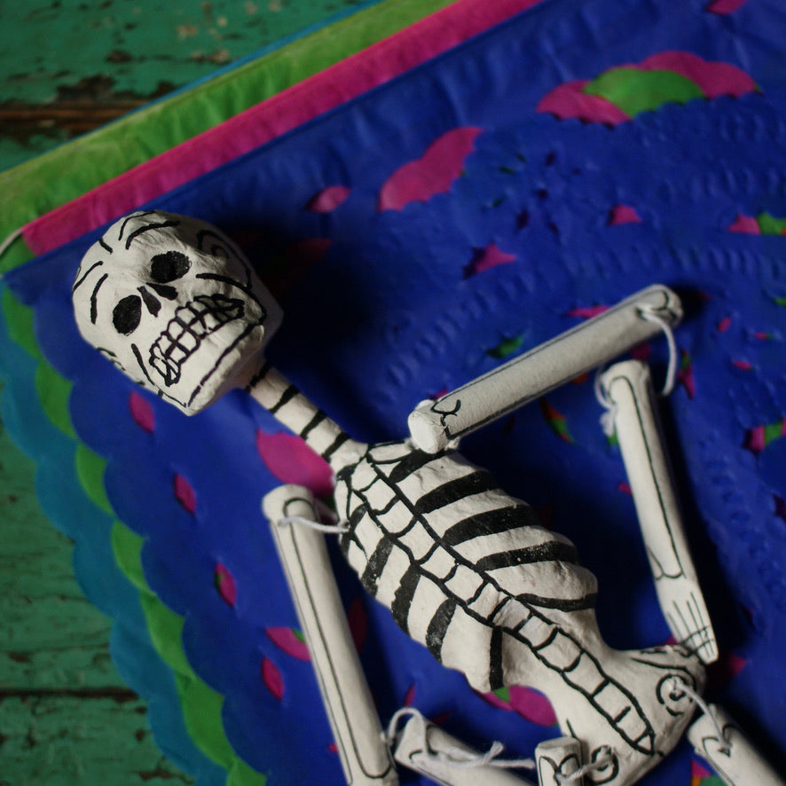Dangling Day of the Dead Skeletons, 12" Day of the Dead Zinnia Folk Arts