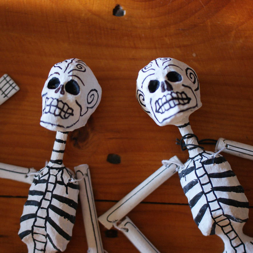 Dangling Day of the Dead Skeletons, 12" Day of the Dead Zinnia Folk Arts