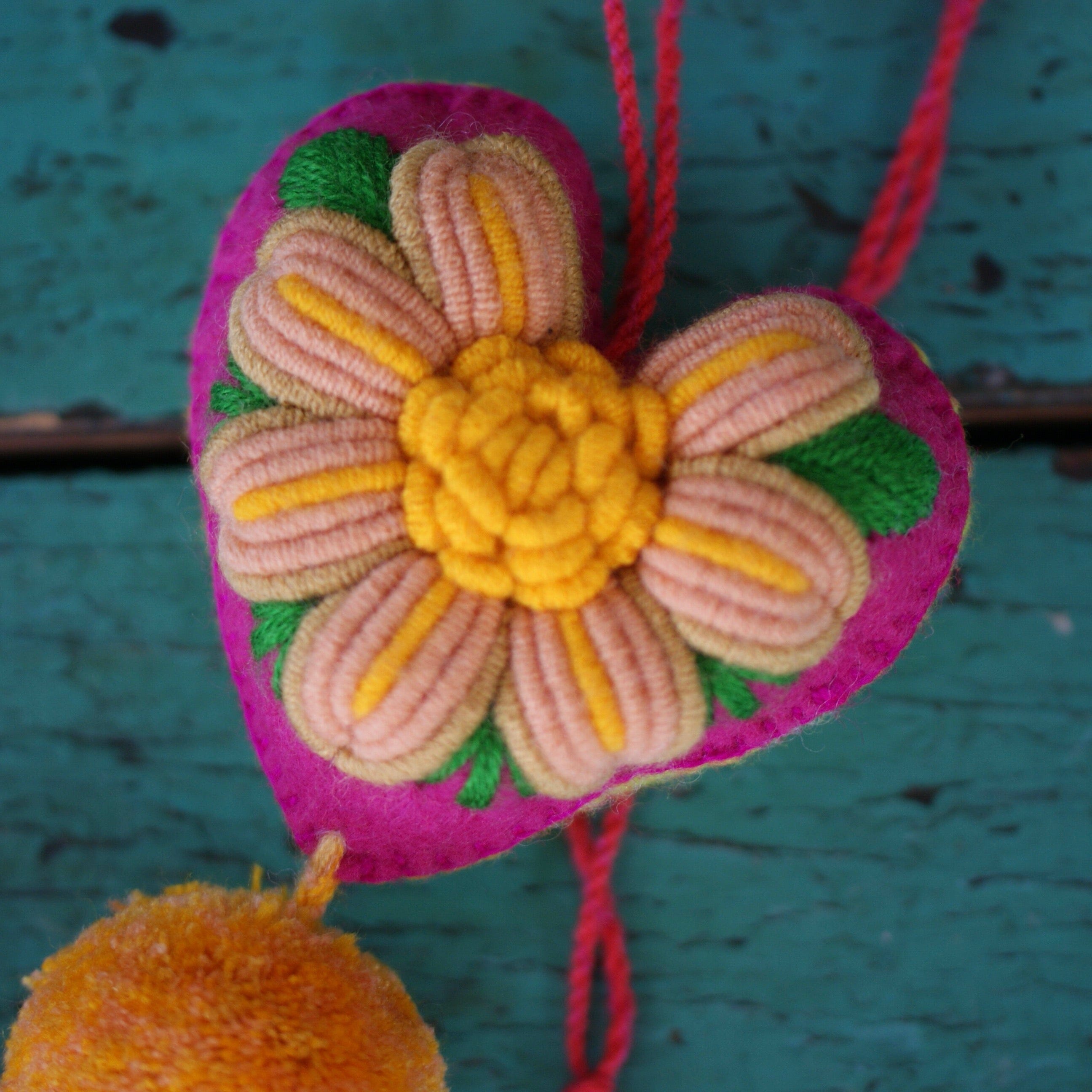 Soft Flannel Mexican Hearts, Medium Home Decor Zinnia Folk Arts   