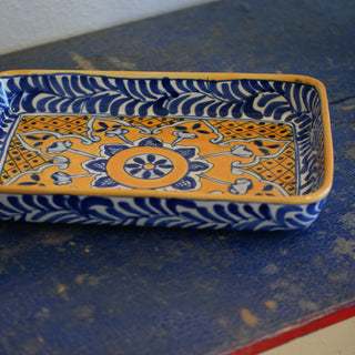 Special Order Baking Pan (9x13) - Blue/Saffron Bakeware Zinnia Folk Arts   