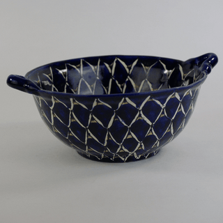 Special Order Cazuela Bowl with Small Handles - Blue Zinnia Servingware Zinnia Folk Arts   
