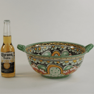 Special Order Cazuela Bowl with Small Handles - Mint Green Servingware Zinnia Folk Arts   