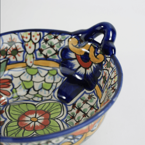 Special Order Cazuela Bowl with Small Handles - Red Petunia Servingware Zinnia Folk Arts   