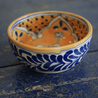 Special Order Cereal Bowl - Blue/Saffron Tableware Zinnia Folk Arts   
