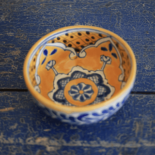 Special Order Cereal Bowl - Blue/Saffron Tableware Zinnia Folk Arts   