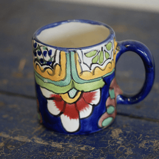 Special Order Coffee Mug - Azul y Rojo Tableware Zinnia Folk Arts   