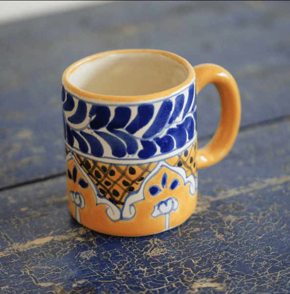 Mexican Talavera Coffee Mug - Verde – Zinnia Folk Arts