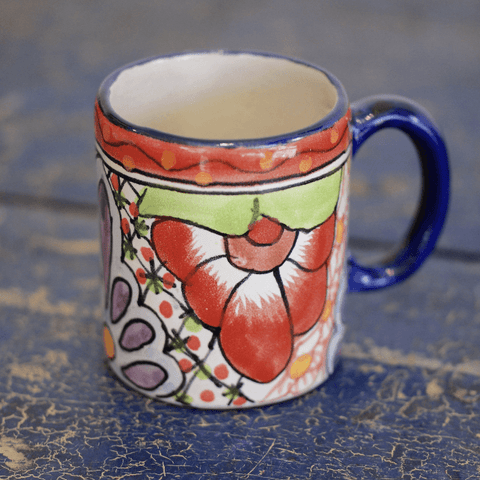 Special Order Coffee Mug - Rojo Tableware Zinnia Folk Arts   