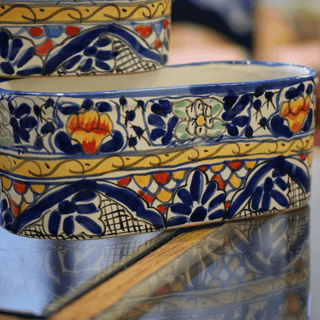Special Order Cradle Flower Box, Medium - Cobalt Pots and Vases Zinnia Folk Arts   