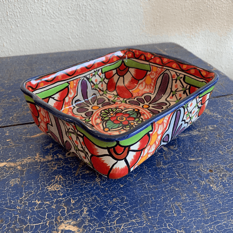 Special Order Deep Baking Dish (Chico) - Rojo Bakeware Zinnia Folk Arts   