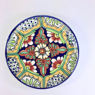 Special Order Dinner Plate - Azul y Rojo Tableware Zinnia Folk Arts   