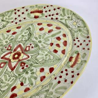Special Order Mexican Talavera Serving Platter-Amarillo Servingware Zinnia Folk Arts   