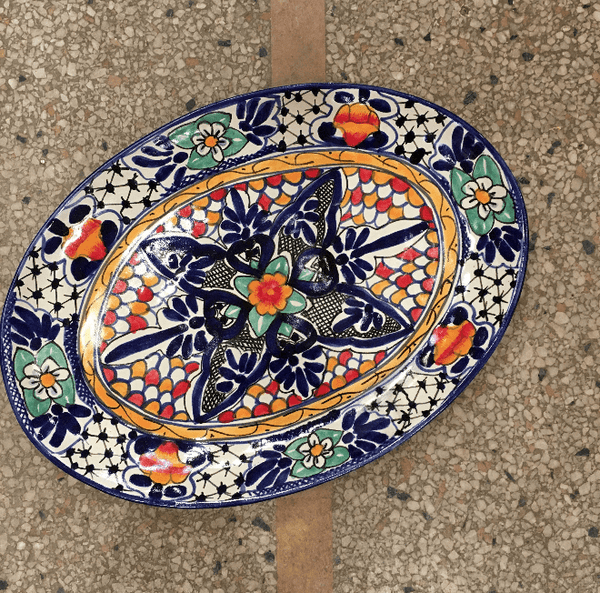 Mexican Talavera Baking Pan (9x9) - Cobalt – Zinnia Folk Arts