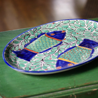 Special Order Mexican Talavera Serving Platter - Fish Servingware Zinnia Folk Arts   