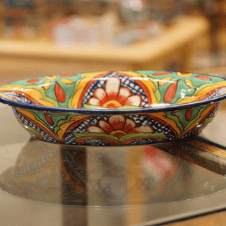 Special Order Oval Serving Bowl - Verde Servingware Zinnia Folk Arts   