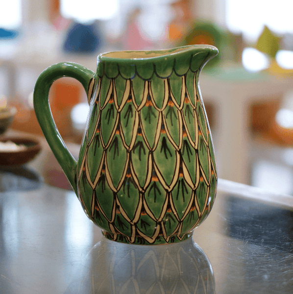 Mexican Talavera Coffee Mug - Verde – Zinnia Folk Arts