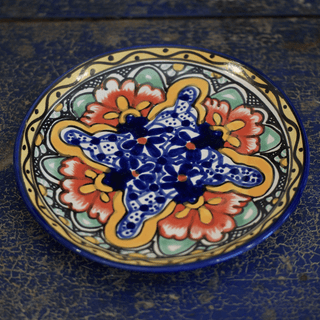 Special Order Round Dessert Plate - Orange Hibiscus Tableware Zinnia Folk Arts   