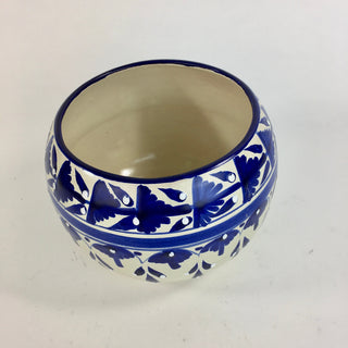 Special Order Round Flower Pots (Medium) - Blue/White Pots and Vases Zinnia Folk Arts   