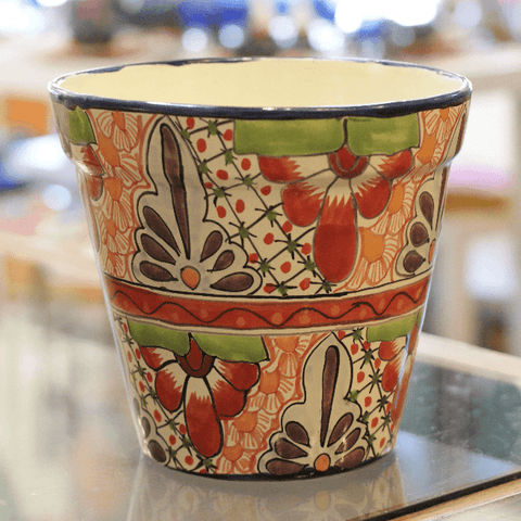 Special Order Tall Flower Pot - Rojo Pots and Vases Zinnia Folk Arts   