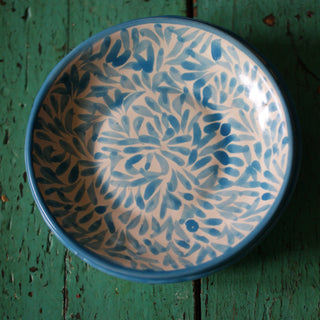 6" Spring Design Appetizer Plates, Ready to Ship Ceramics Zinnia Folk Arts 6" Turquoise  