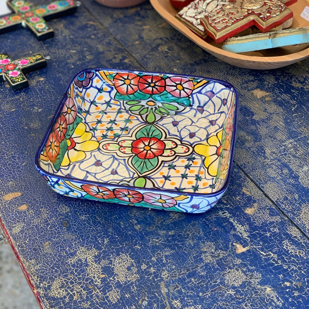 Mexican Talavera Baking Pan (9x9) - Amarillo – Zinnia Folk Arts