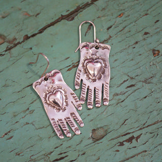 Sterling Silver Hand Earrings earrings Moosepablos   