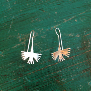 Sterling Silver Hummingbird Earrings, Taxco Jewelry Zinnia Folk Arts   