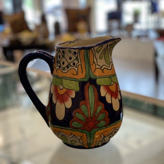 Talavera Water Pitchers, Various Designs Ceramics Zinnia Folk Arts Azul y Rojo  