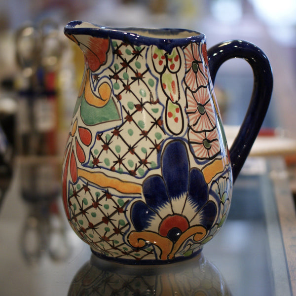 Mexican Talavera Coffee Mug - Cobalt – Zinnia Folk Arts