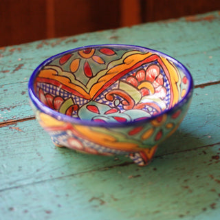 Three-Footed Bowls, Large, Ready to Ship Ceramics Zinnia Folk Arts Verde  
