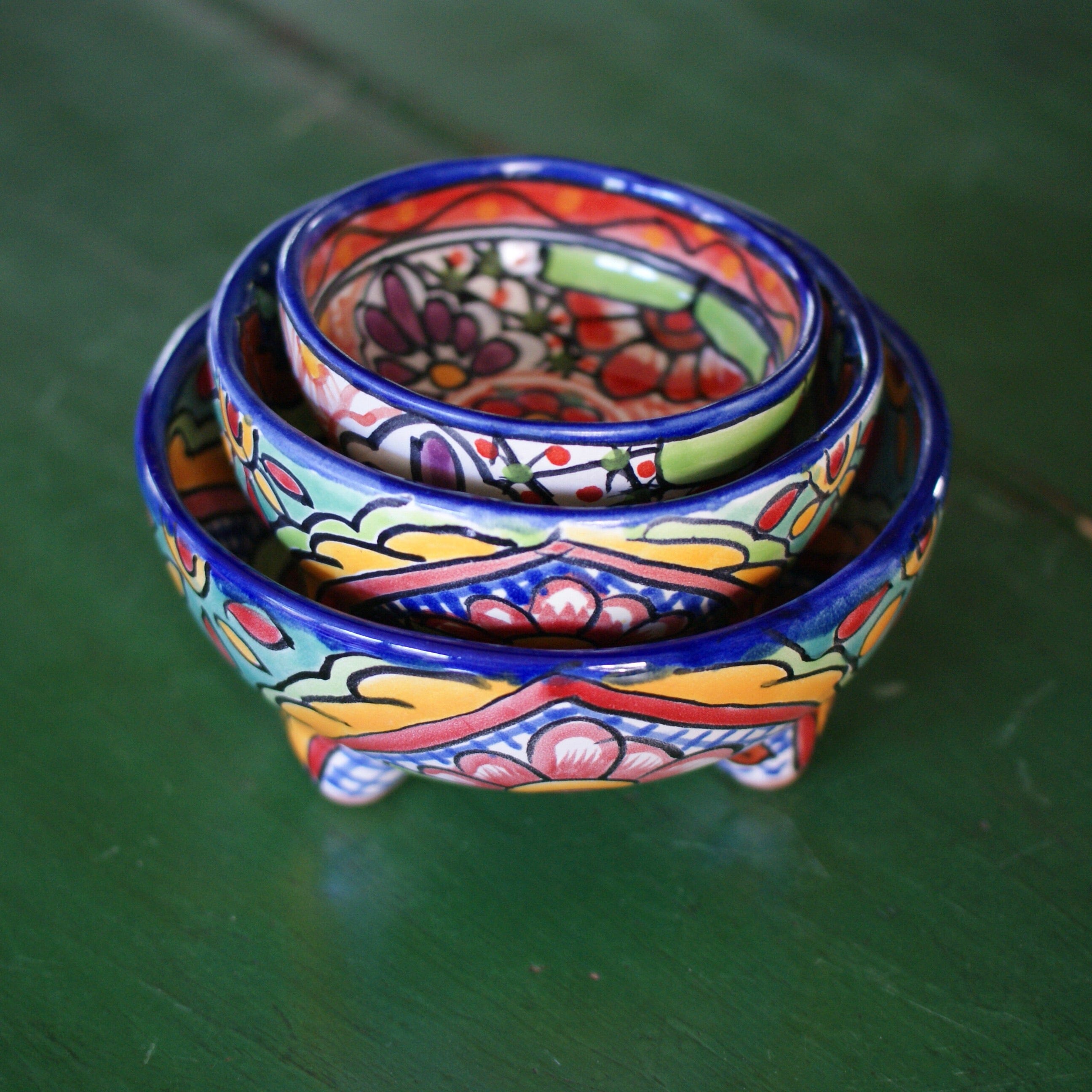 Three-Footed Bowls, Small, Ready to Ship Ceramics Zinnia Folk Arts   