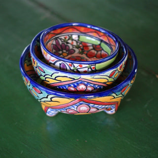 Three-Footed Bowls, Small Ceramics Zinnia Folk Arts   