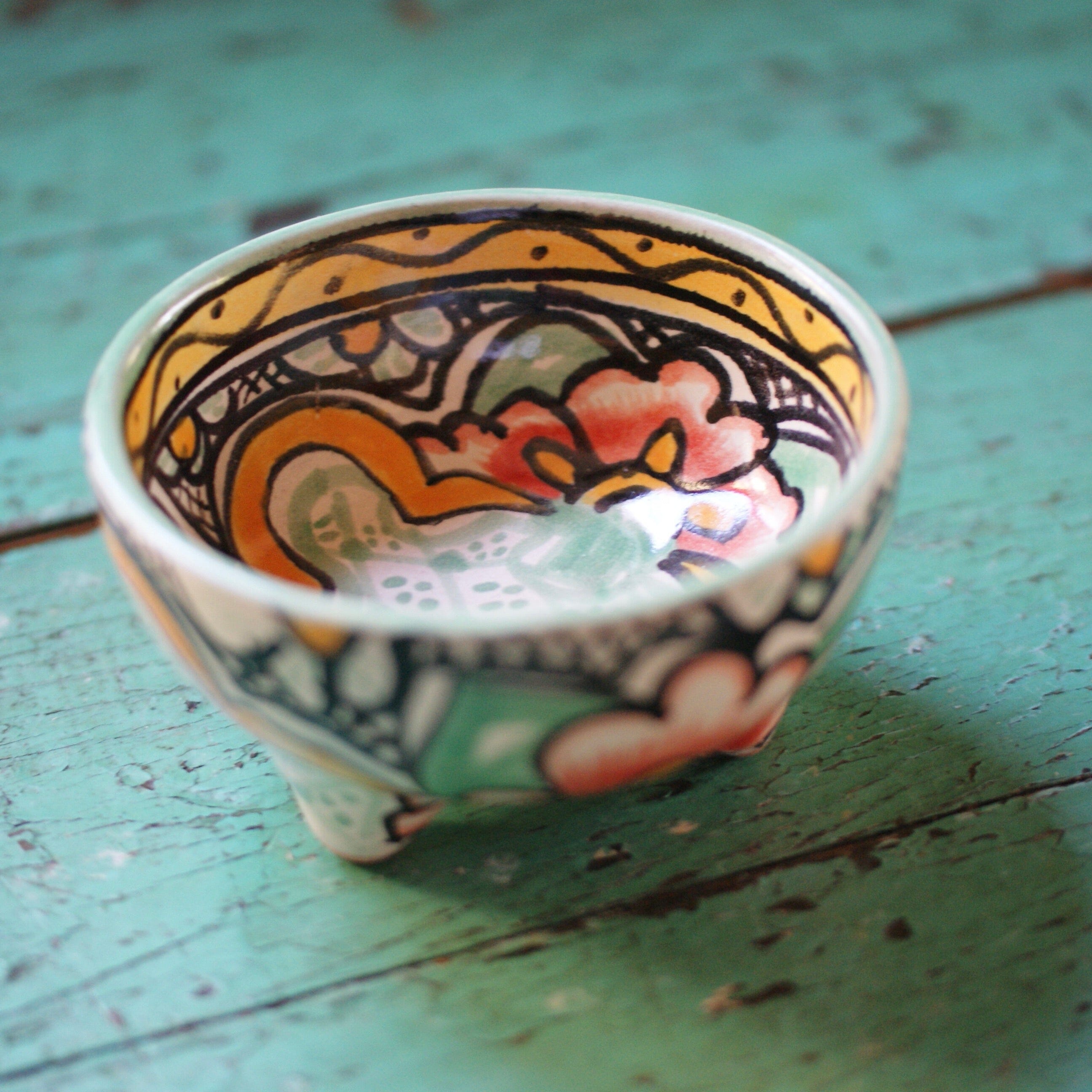Three-Footed Bowls, Small, Ready to Ship Ceramics Zinnia Folk Arts Mint  