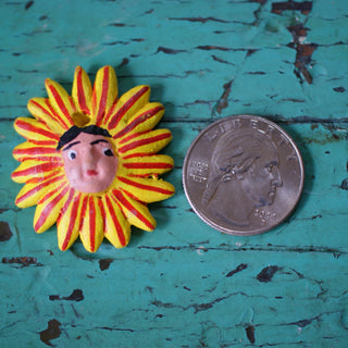 Tiny Sun Face, Ocumicho Whimsical Zinnia Folk Arts   