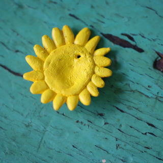 Tiny Sun Face, Ocumicho Whimsical Zinnia Folk Arts   