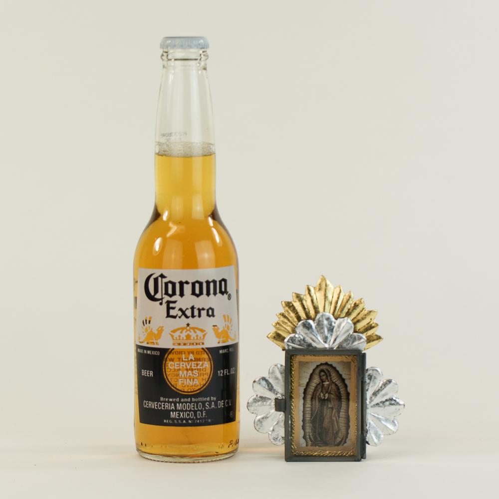 Tiny Virgen de Guadalupe Tin Nicho Boxes religious Zinnia Folk Arts   