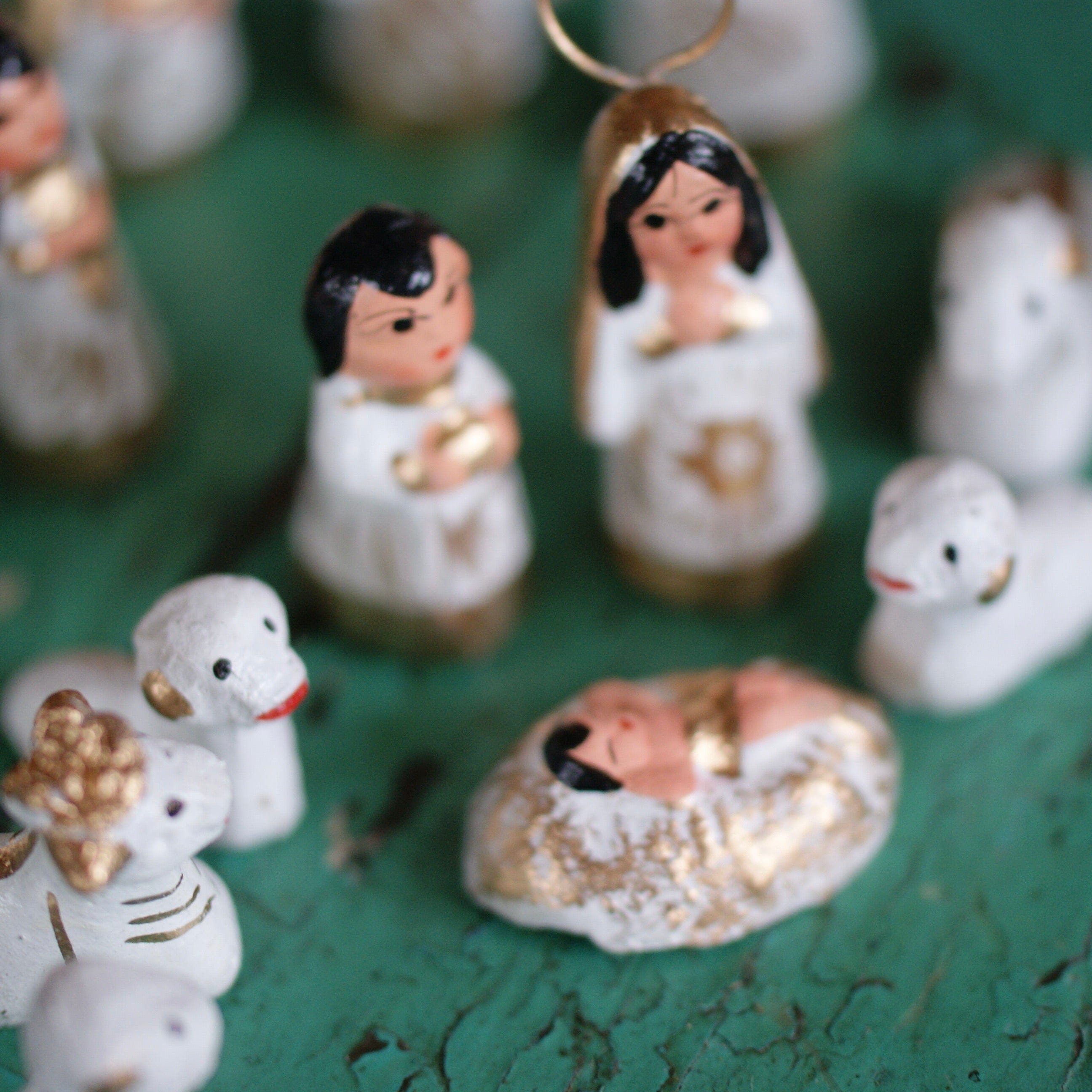 Tonalá 14 Piece Clay Nativity Set, Small Christmas Zinnia Folk Arts   