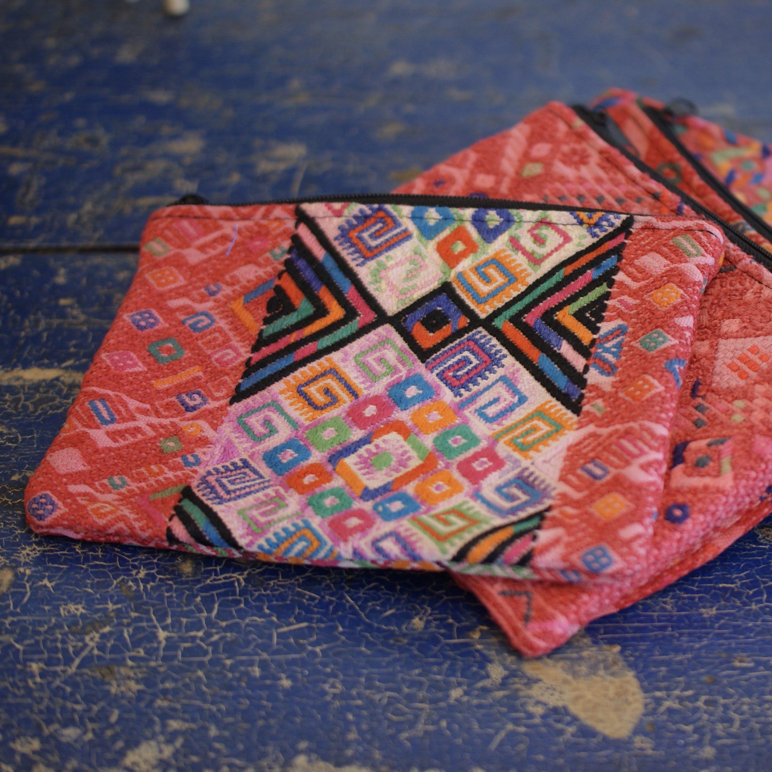 Vintage Guatemalan Huipil Clutch Bags Apparel Zinnia Folk Arts   