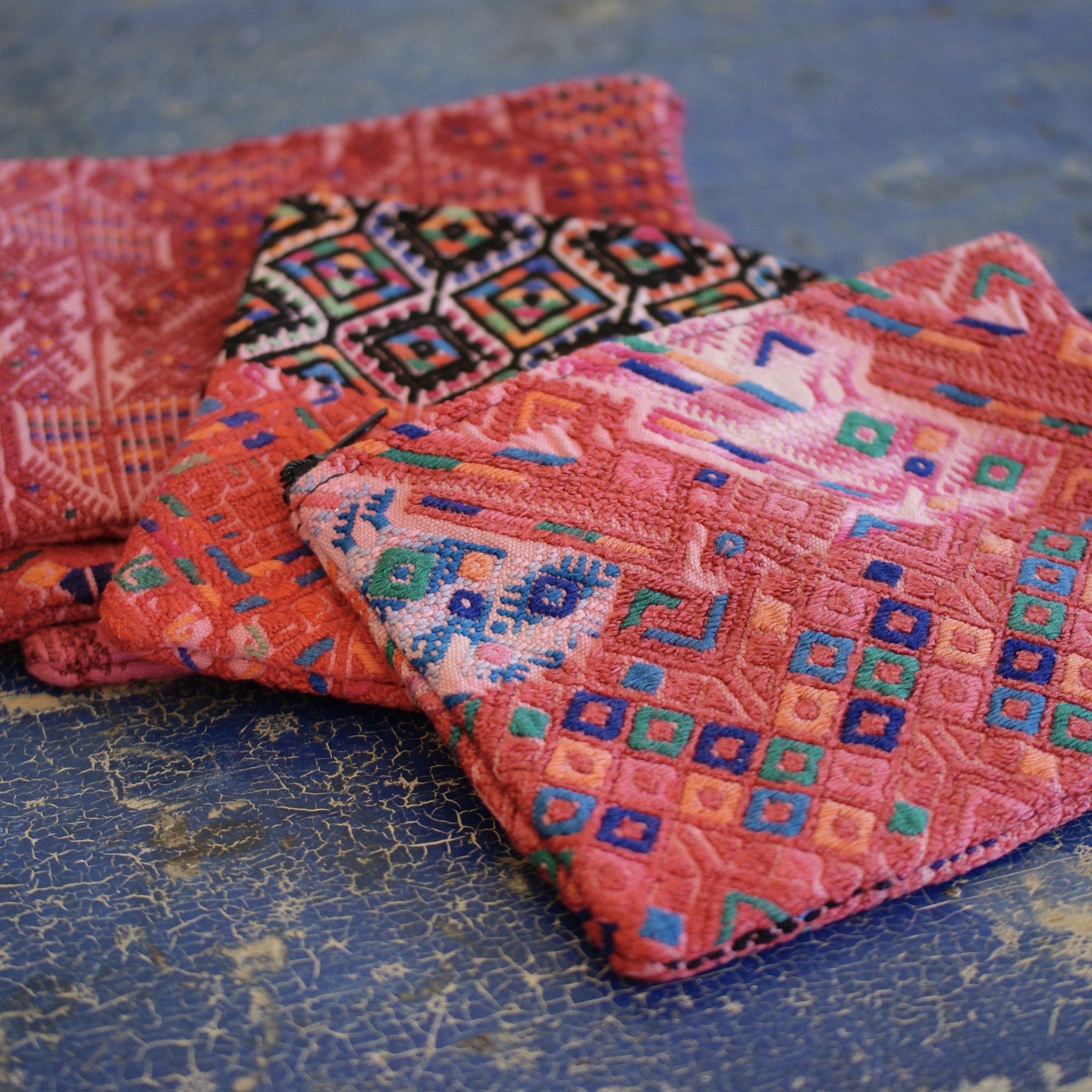 Vintage Guatemalan Huipil Clutch Bags Apparel Zinnia Folk Arts Grande  