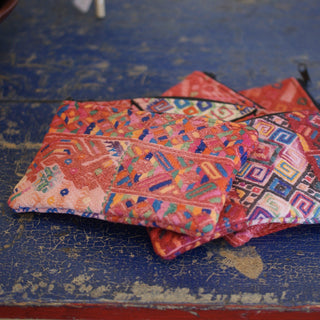 Vintage Guatemalan Huipil Clutch Bags Apparel Zinnia Folk Arts Medium  