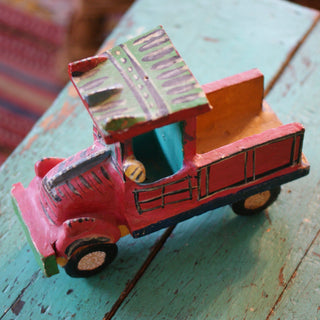 Vintage Medrano Trucks Ceramics Zinnia Folk Arts Pink  