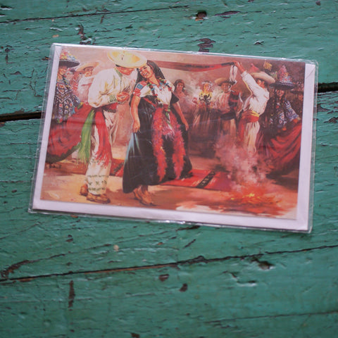 Vintage Mexican Calendar Girl Cards  Zinnia Folk Arts La Boda  