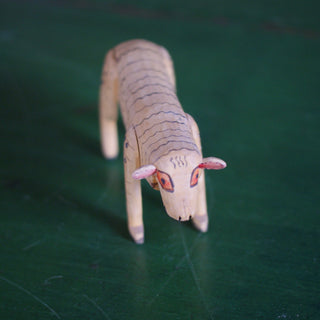 Vintage Oaxaca Animal Wood Carvings, Medium  Zinnia Folk Arts Ewe  