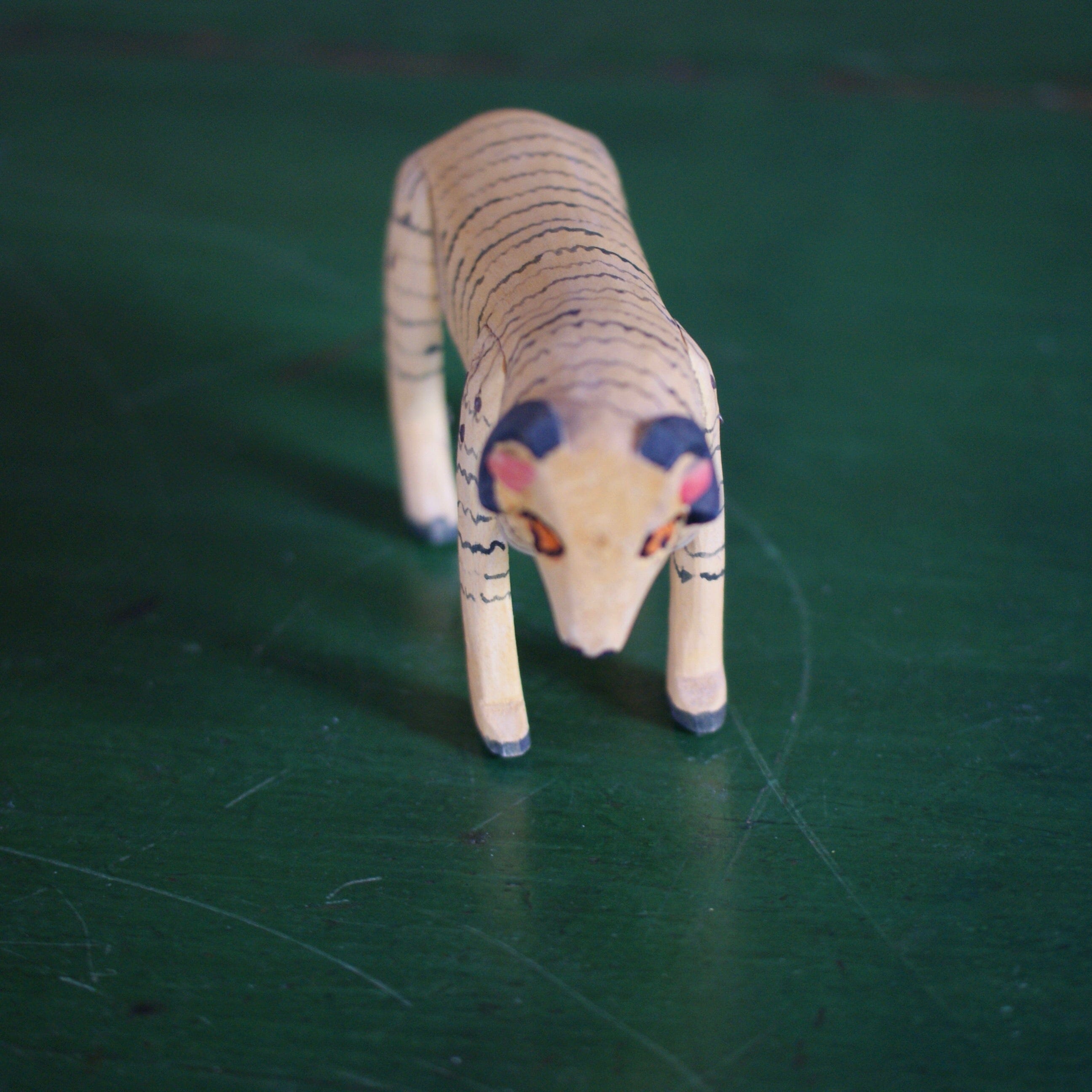 Vintage Oaxaca Animal Wood Carvings, Medium  Zinnia Folk Arts Ram  