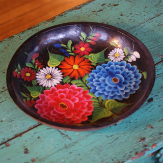 Vintage Painted Wooden Trays, As Is Home Decor Zinnia Folk Arts #3  