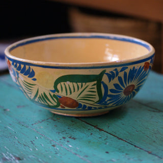 Vintage Tonalá Clay Bowl, As Is  Zinnia Folk Arts   