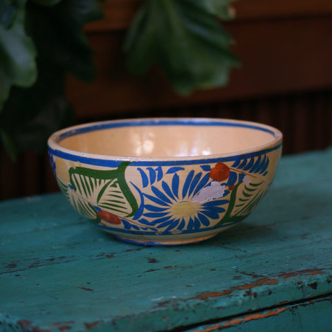 Vintage Tonalá Clay Bowl, As Is  Zinnia Folk Arts   